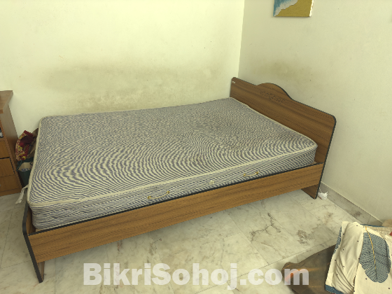 Queen Size Partex Bed + Spring Mattress